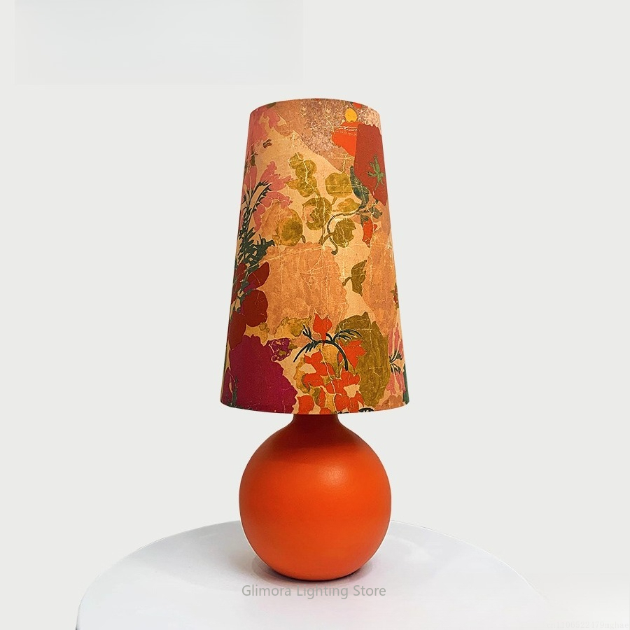 Century Textile & Sewing Supply - Orange Sphere Table Lamp: UK Liberty