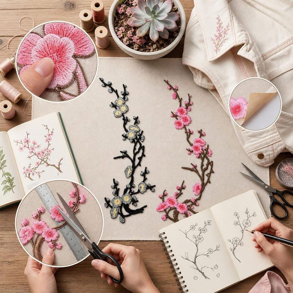 DIY Cherry Blossom Iron On Pat - огляд і ціна Sewing Textiles