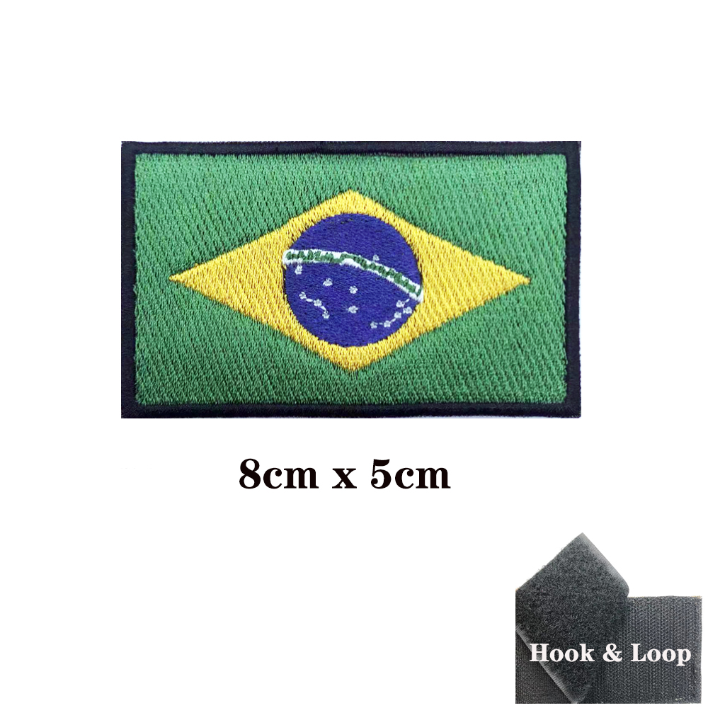 Brazilian flag Brazil Patches  - огляд і ціна Velcro Sew On