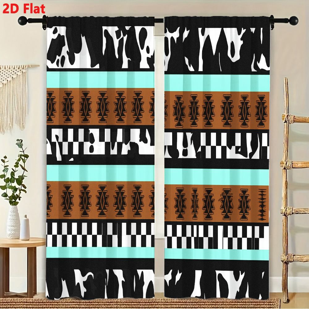 2Pcs Curtains 2D Flat Geometri - огляд і ціна Century Textile & Sewing Supply