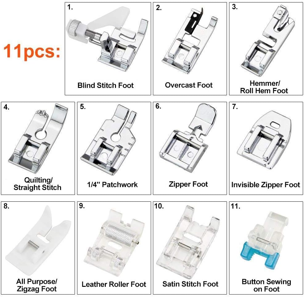 11Pcs Presser Feet Set - Walki - огляд і ціна Sewing Tt