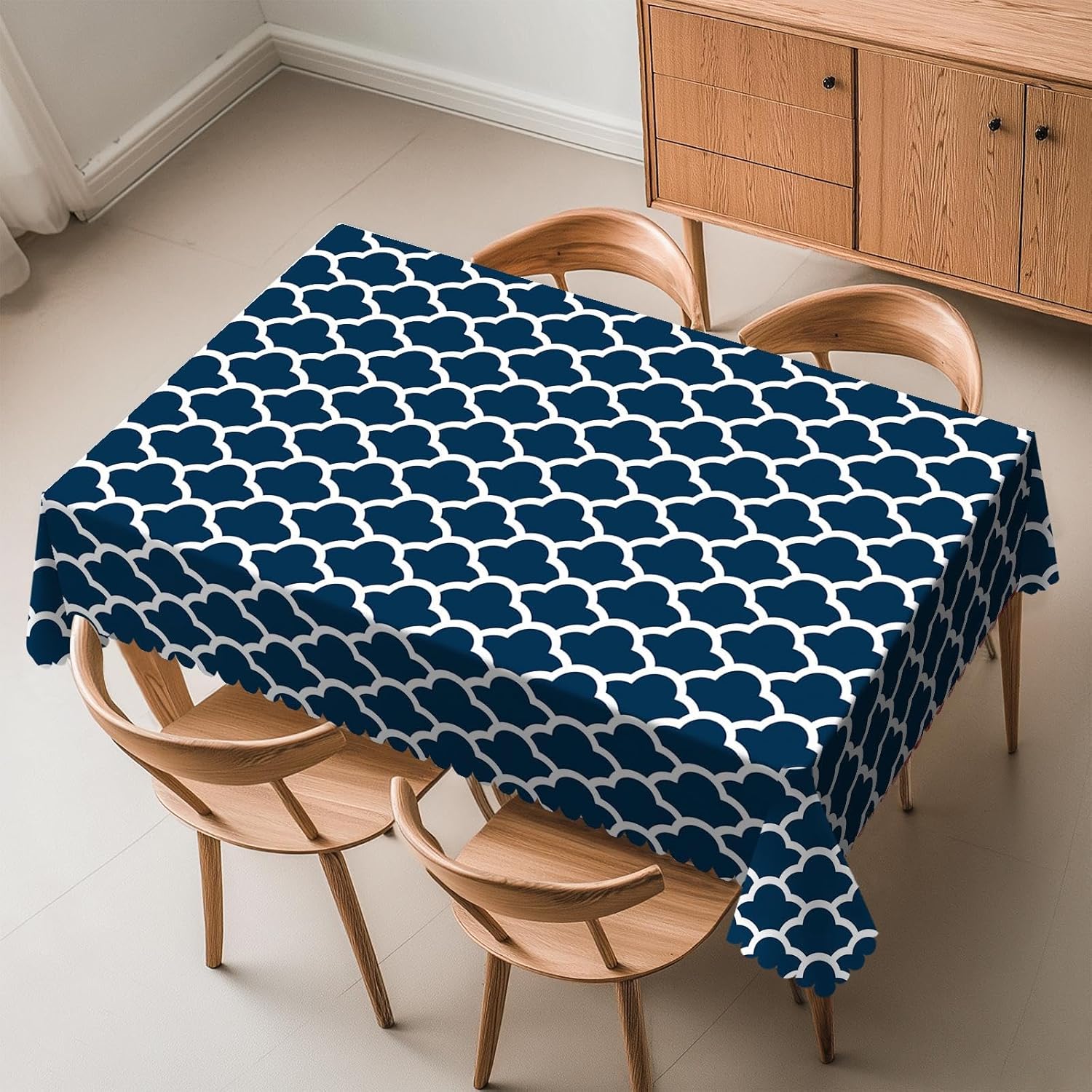 Blue Tablecloth Navy Cloud Sea - огляд і ціна Century Textile & Sewing Supply