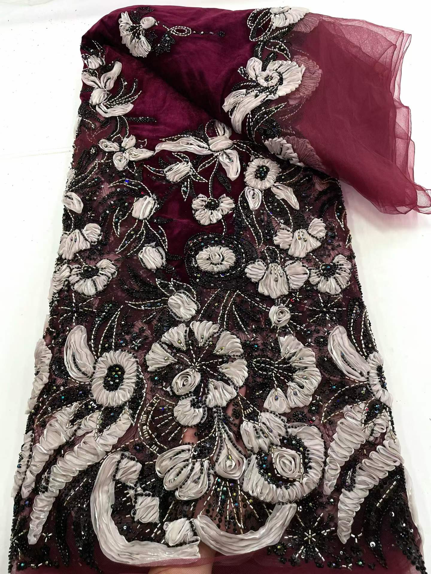African Sequins Velvet Lace Fa - огляд і ціна Sewing Velvet Fabric