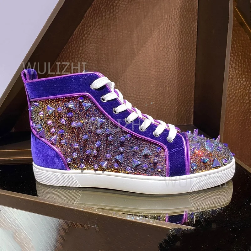 Dark Purple Crystal Rivet Men  - огляд і ціна Sewing Nylon