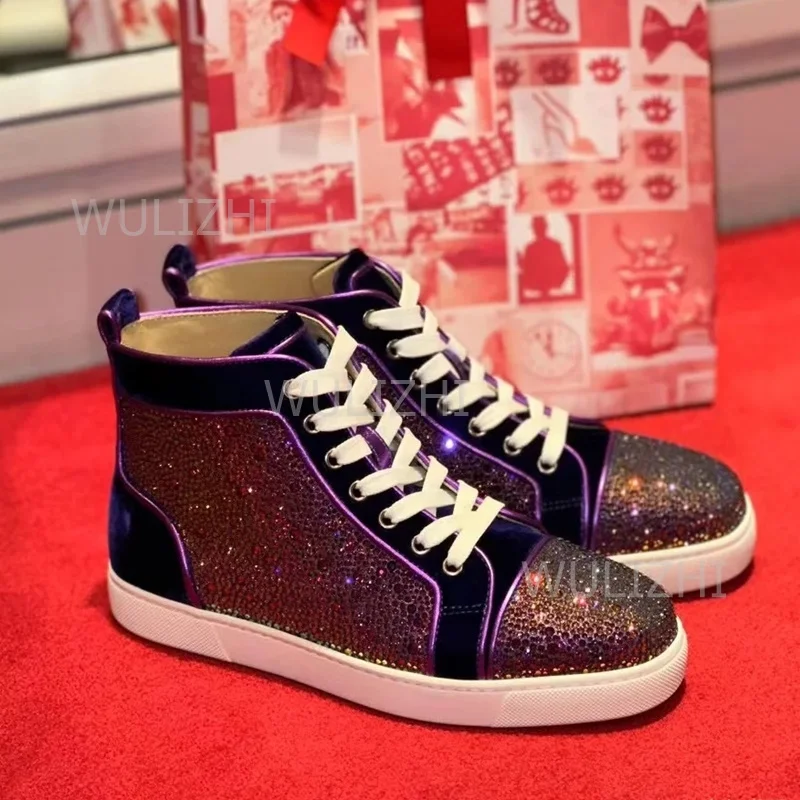 Dark Purple Crystal Rivet Men  - огляд і ціна Sewing Nylon