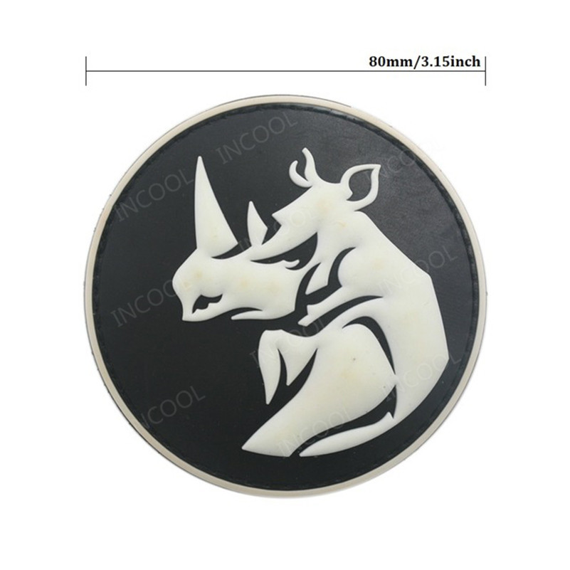 Rhino Head PVC Patch Tactical  - огляд і ціна Velcro Sew On