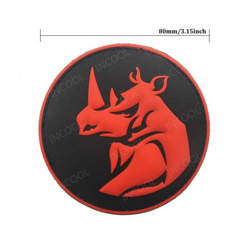 Rhino Head PVC Patch Tactical  - огляд і ціна Velcro Sew On